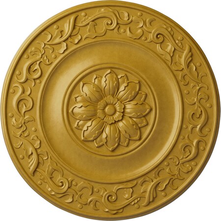 Ekena Millwork Milan Ceiling Medallion, Hand-Painted Iridescent Gold, 47 5/8"OD x 2 3/4"P CM47MIIGS